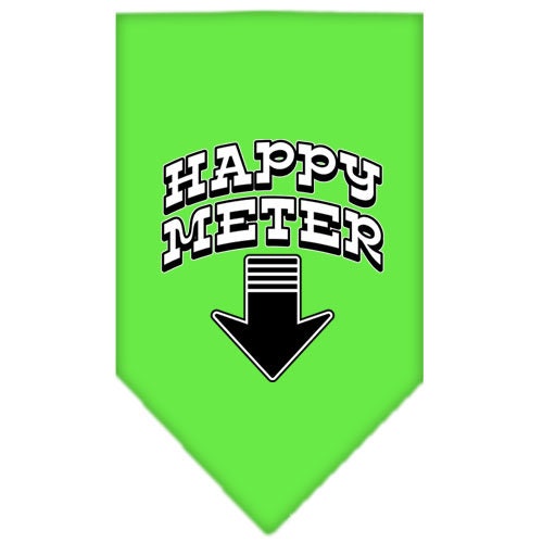 Bandana para mascotas y perros serigrafiada con la frase "Happy Meter"