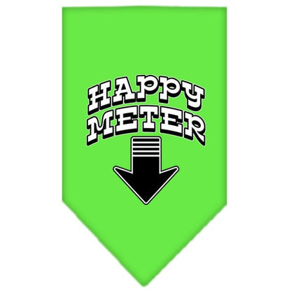 Bandana para mascotas y perros serigrafiada con la frase "Happy Meter"