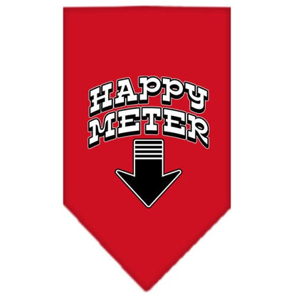 Bandana para mascotas y perros serigrafiada con la frase "Happy Meter"