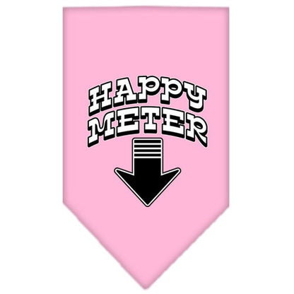 Bandana para mascotas y perros serigrafiada con la frase "Happy Meter"