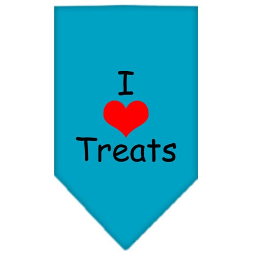 Bandana para mascotas y perros serigrafiada con la frase "I Love Treats"