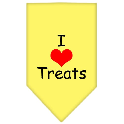 Pet and Dog Bandana Screen Printed, "I Love Treats"