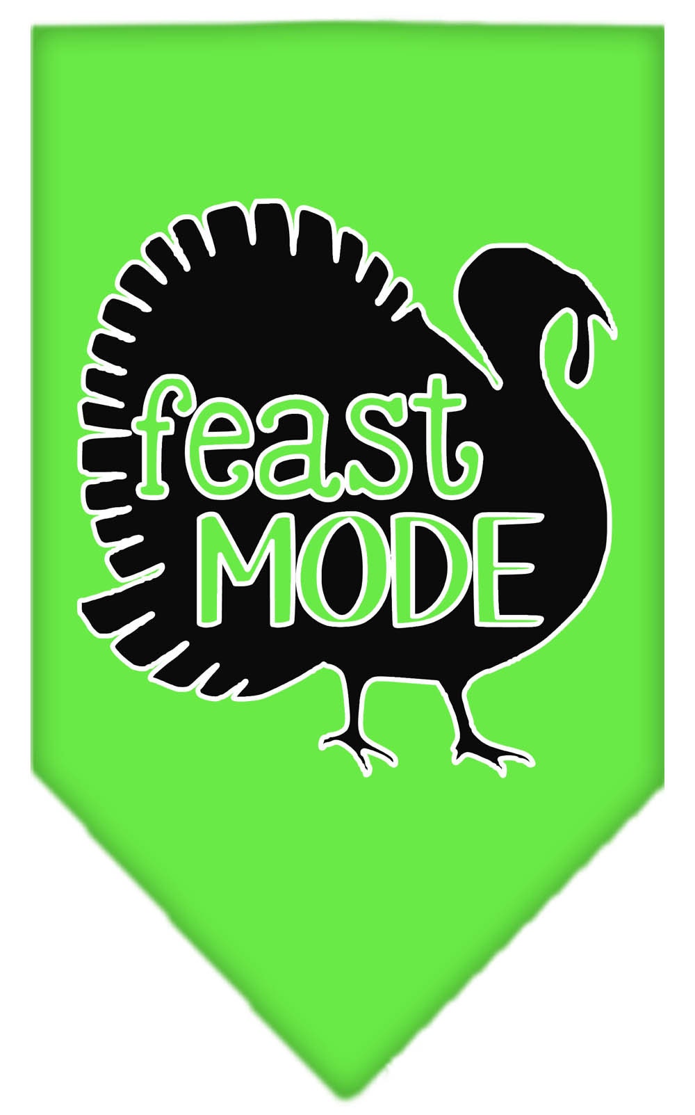 Bandana para mascotas y perros serigrafiada con la frase "Feast Mode"