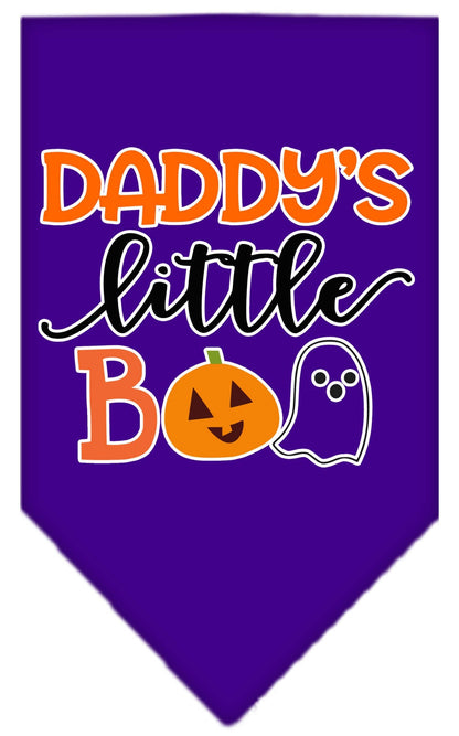 Halloween Pet and Dog Bandana Screen Printed, "Daddy's Little Boo"