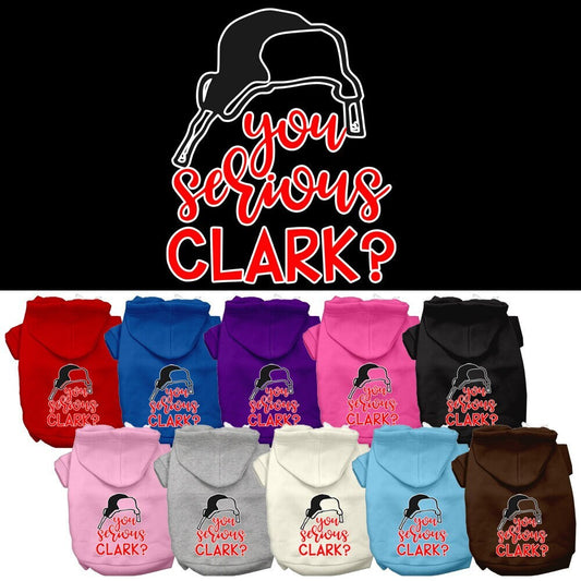 Christmas Pet Dog & Cat Hoodie Screen Printed, "You Serious Clark?"