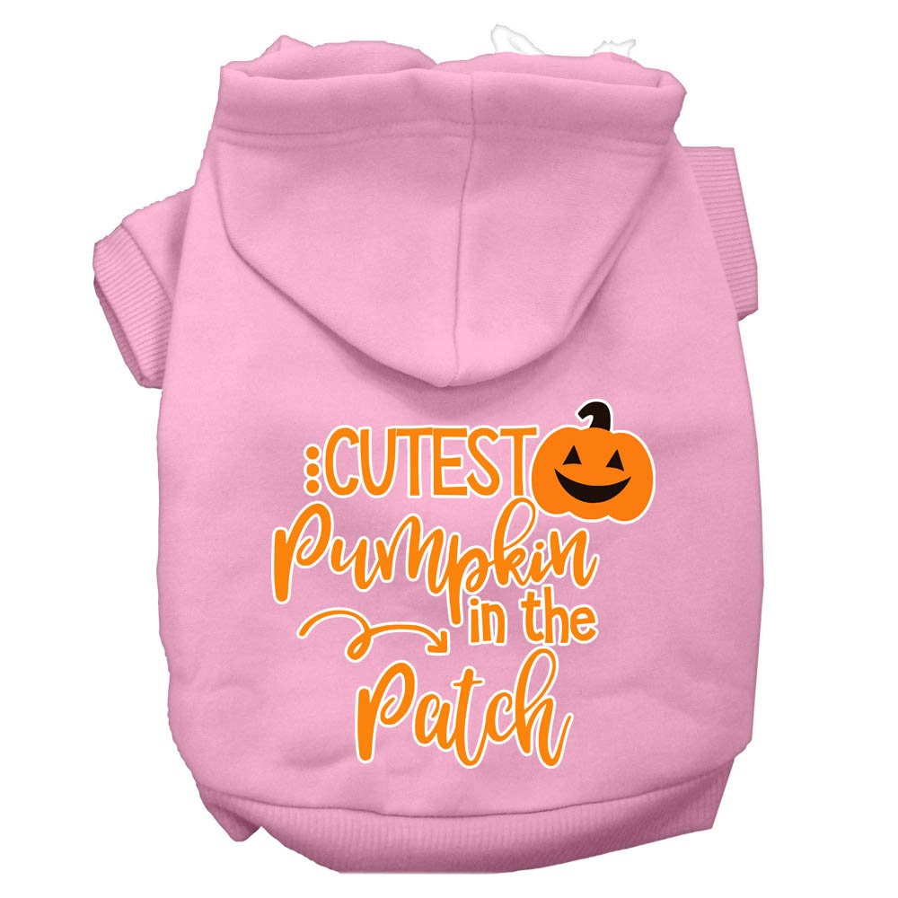 Sudadera con capucha para Halloween para mascotas, perros y gatos con serigrafía "La calabaza más linda del huerto"