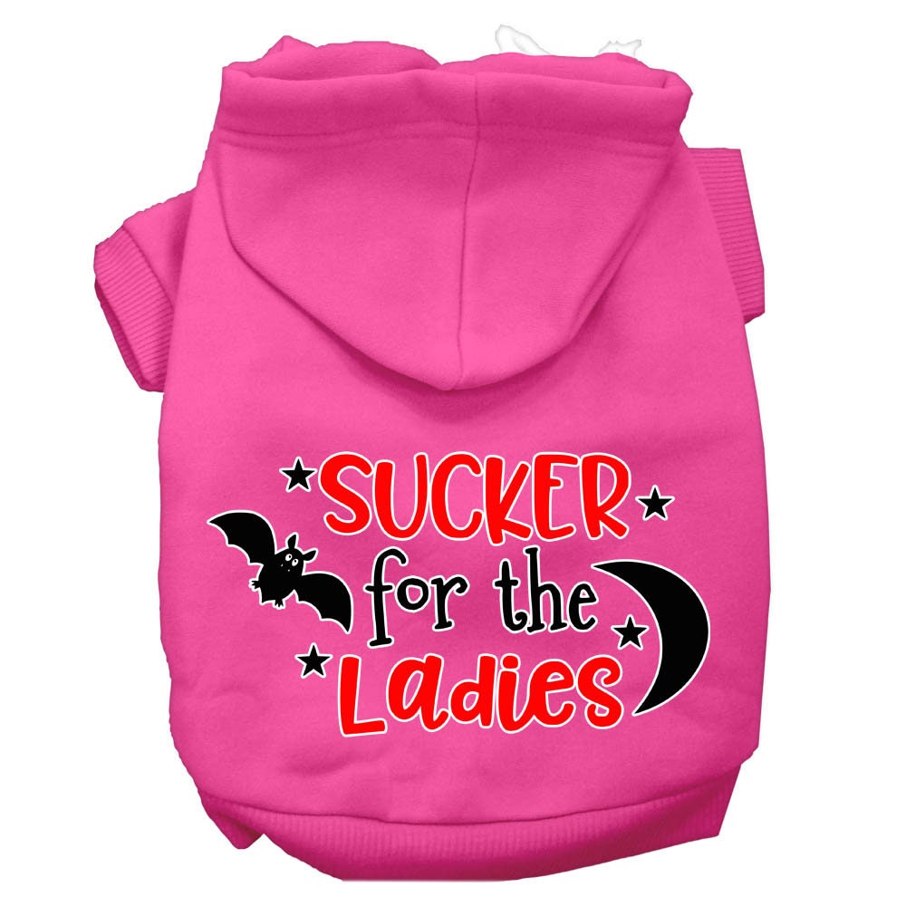 Sudadera con capucha para Halloween con diseño de mascota, perro y gato, serigrafiada, "Sucker For The Ladies"