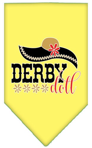 Pet and Dog Bandana Screen Printed, "Derby Doll"