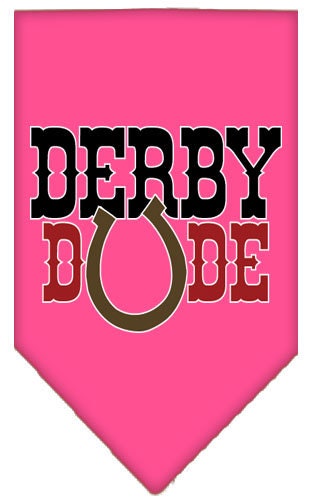 Bandana para mascotas y perros serigrafiada con la frase "Derby Dude"