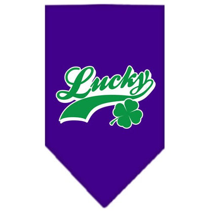 Bandana para mascotas y perros serigrafiada con el logo "Lucky Swoosh"