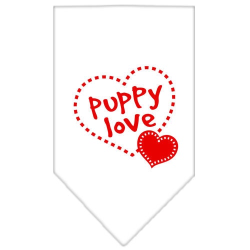 Pet and Dog Bandana Screen Printed, "Puppy Love"