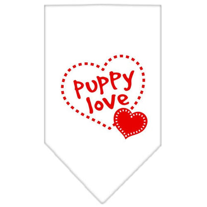 Pet and Dog Bandana Screen Printed, "Puppy Love"