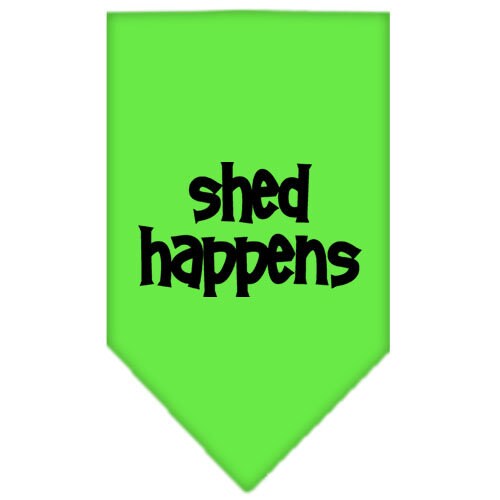 Bandana para mascotas y perros serigrafiada con la frase "Shed Happens"