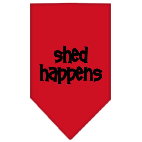 Bandana para mascotas y perros serigrafiada con la frase "Shed Happens"