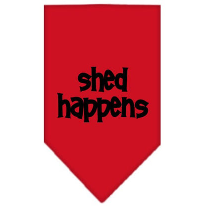 Bandana para mascotas y perros serigrafiada con la frase "Shed Happens"