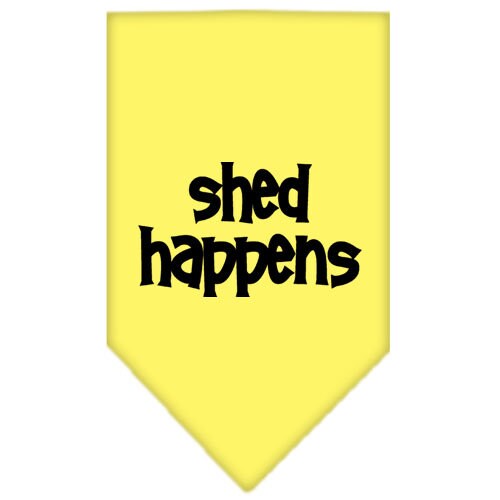 Bandana para mascotas y perros serigrafiada con la frase "Shed Happens"