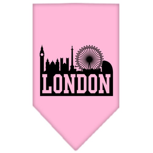 Bandana para mascotas y perros serigrafiada con el lema "London Skyline"