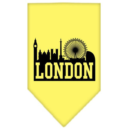 Bandana para mascotas y perros serigrafiada con el lema "London Skyline"