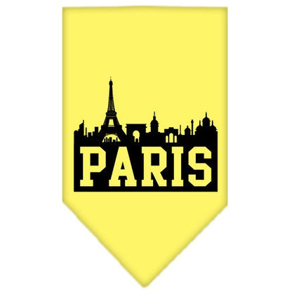 Bandana para mascotas y perros serigrafiada con el lema "Paris Skyline"