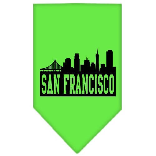 Bandana para mascotas y perros serigrafiada con el "horizonte de San Francisco"