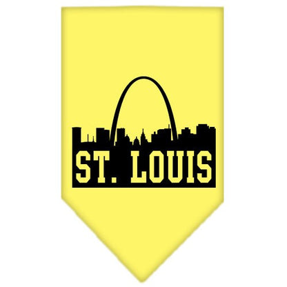 Bandana para mascotas y perros serigrafiada con el lema "St. Louis Skyline"