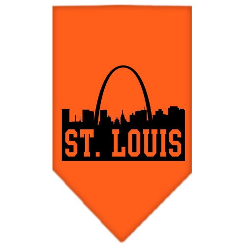 Bandana para mascotas y perros serigrafiada con el lema "St. Louis Skyline"