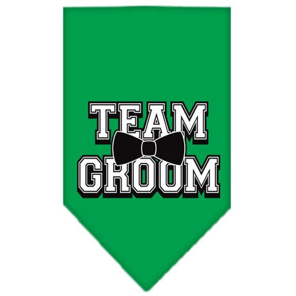 Pet and Dog Bandana Screen Printed, "Team Groom"