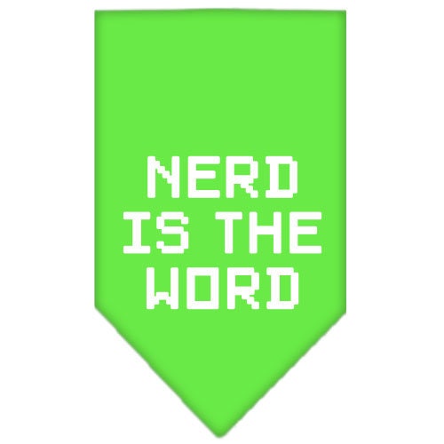 Pet and Dog Bandana Screen Printed, "Nerd Is The Word"