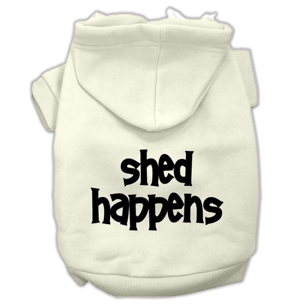 Sudadera con capucha para perros y gatos con serigrafía "Shed Happens"