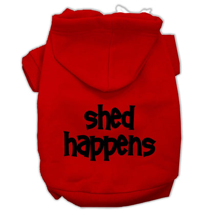 Sudadera con capucha para perros y gatos con serigrafía "Shed Happens"