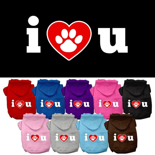 Pet Hoodie "I Love U"