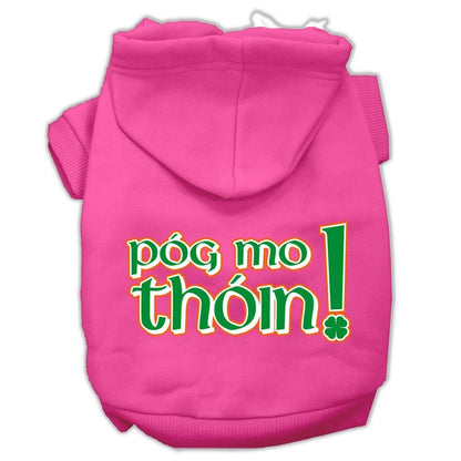 Sudadera con capucha para perros y gatos serigrafiada con la frase "Pog Mo Thoin!"