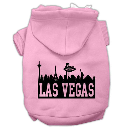 Sudadera con capucha para mascotas, perros y gatos serigrafiada con el lema "Las Vegas Skyline"