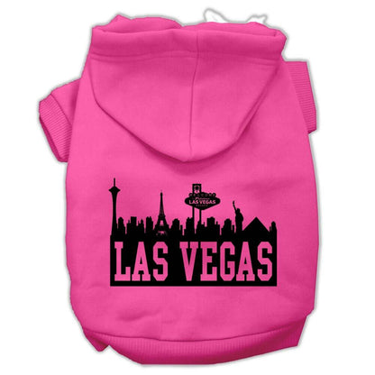 Sudadera con capucha para mascotas, perros y gatos serigrafiada con el lema "Las Vegas Skyline"