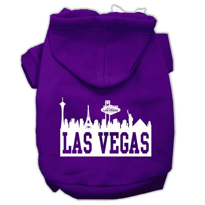 Sudadera con capucha para mascotas, perros y gatos serigrafiada con el lema "Las Vegas Skyline"