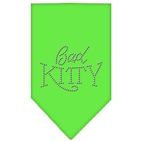 Bandana para mascotas y perros con diamantes de imitación, "Bad Kitty"