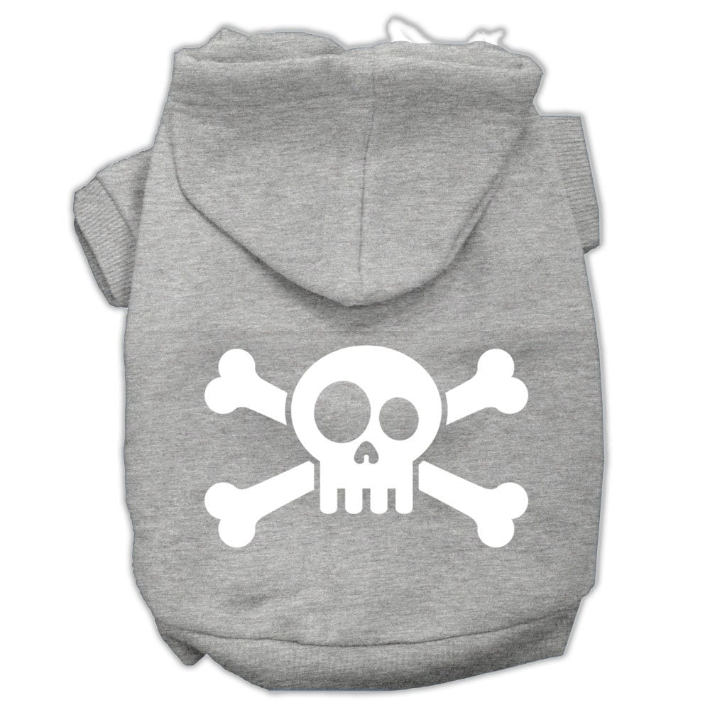 Pet Dog and Cat Hoodie Screen Printed, "Skull & Crossbones"