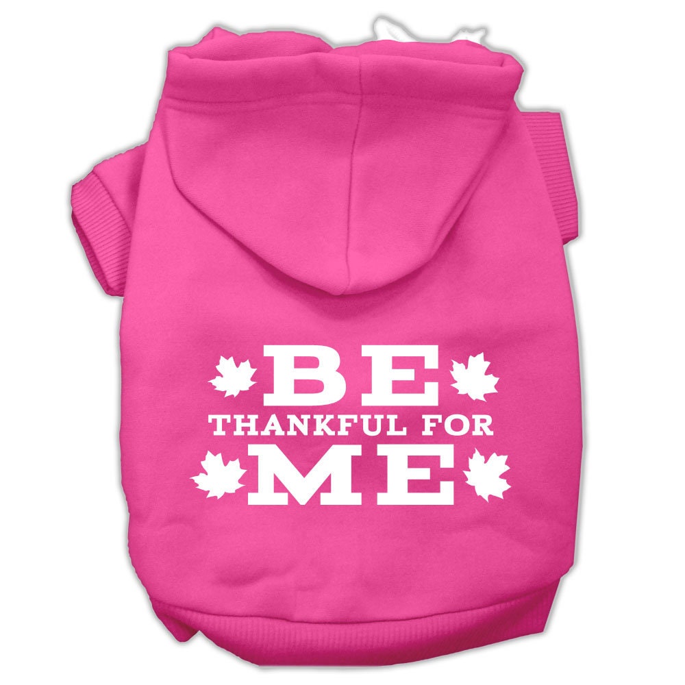 Thanksgiving Pet Dog & Cat Hoodie Screen Printed, "Be Thankful for Me"