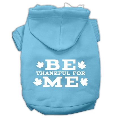 Thanksgiving Pet Dog & Cat Hoodie Screen Printed, "Be Thankful for Me"