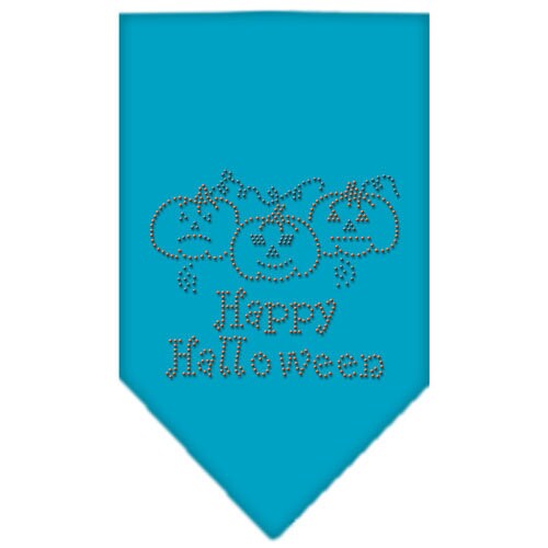 Bandana de Halloween para mascotas y perros con diamantes de imitación, "Feliz Halloween"