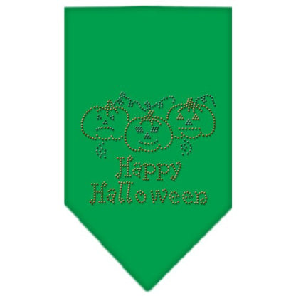 Bandana de Halloween para mascotas y perros con diamantes de imitación, "Feliz Halloween"