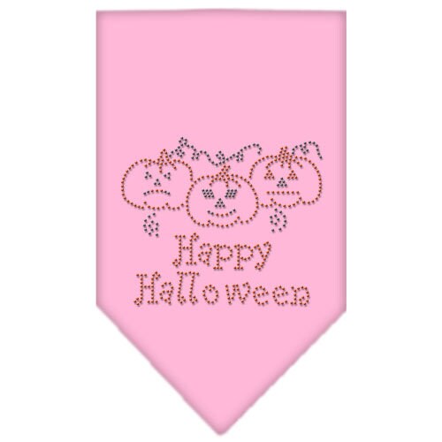 Bandana de Halloween para mascotas y perros con diamantes de imitación, "Feliz Halloween"