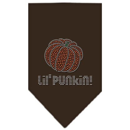 Bandana para perros y mascotas de Halloween con diamantes de imitación, "Lil Punkin"