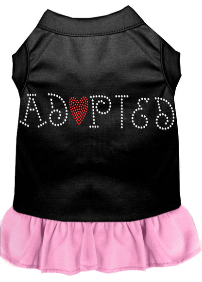 Vestido para perro y gato con diamantes de imitación, "Adoptado"