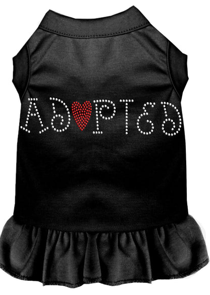 Vestido para perro y gato con diamantes de imitación, "Adoptado"