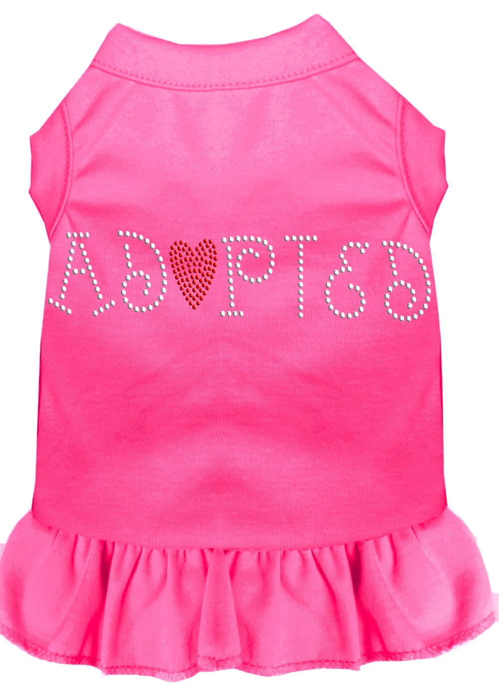 Vestido para perro y gato con diamantes de imitación, "Adoptado"