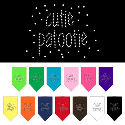 Bandana para mascotas y perros con diamantes de imitación, "Cutie Patootie"