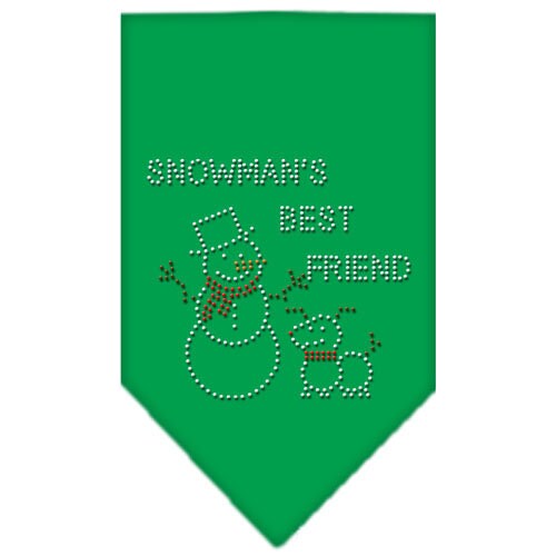 Christmas Pet and Dog Bandana Rhinestone, "Snowman's Best Friend"