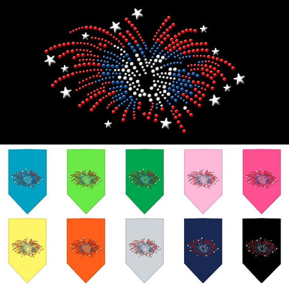 Bandana para mascotas y perros con diamantes de imitación, "Fuegos artificiales"