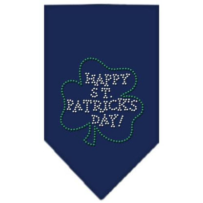 Bandana para mascotas y perros con diamantes de imitación, "Feliz día de San Patricio"